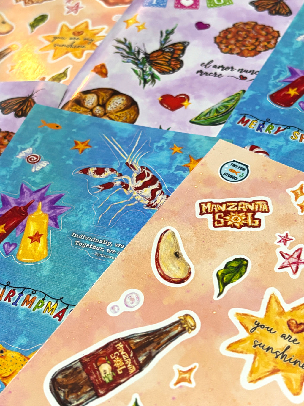 3 pc Uncut Sticker Sheet Set