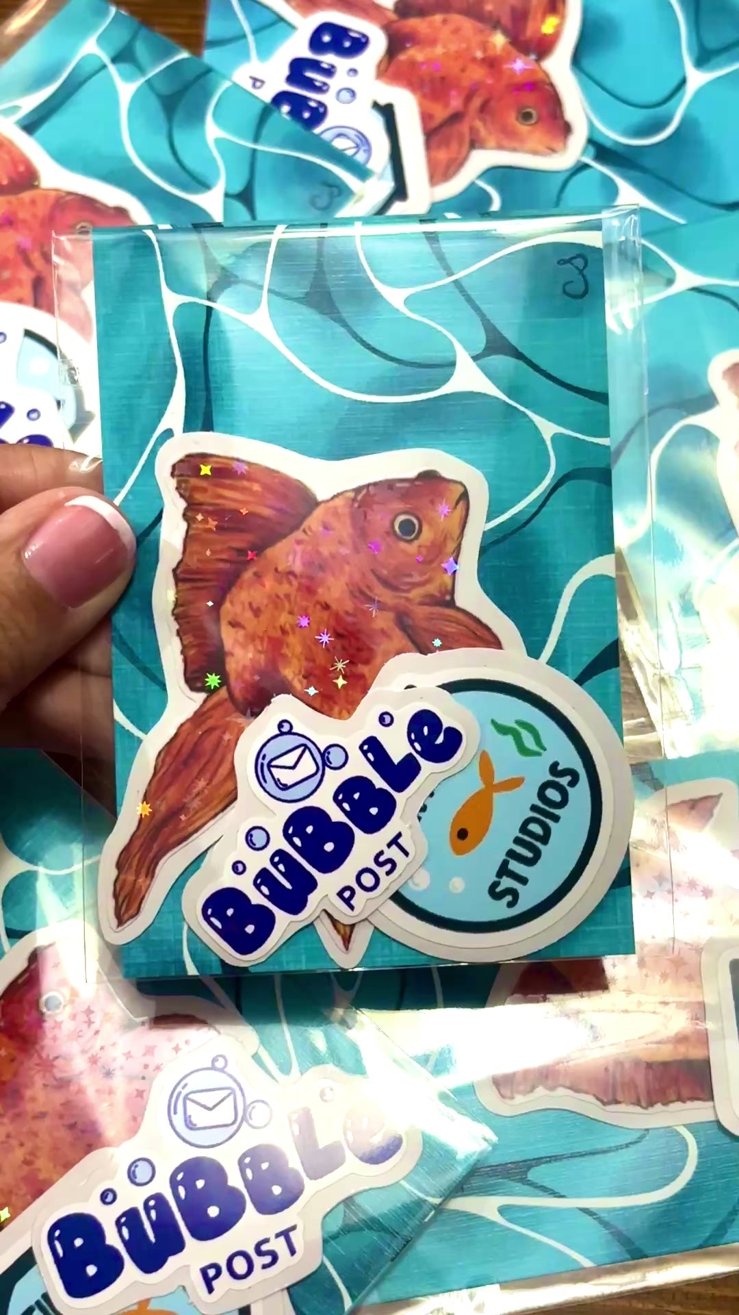 Holographic Goldfish Sticker